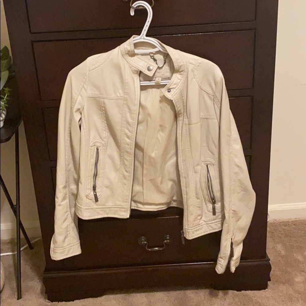 Warm leather jacket